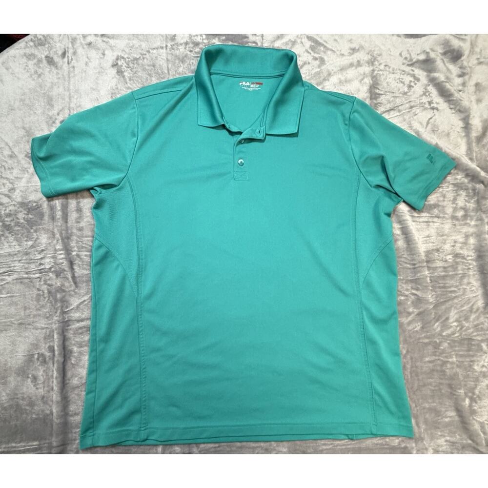 Fila Sports Performance Golf Polo Men's Size XXL Aqua/Teal Athletic‎ Fit